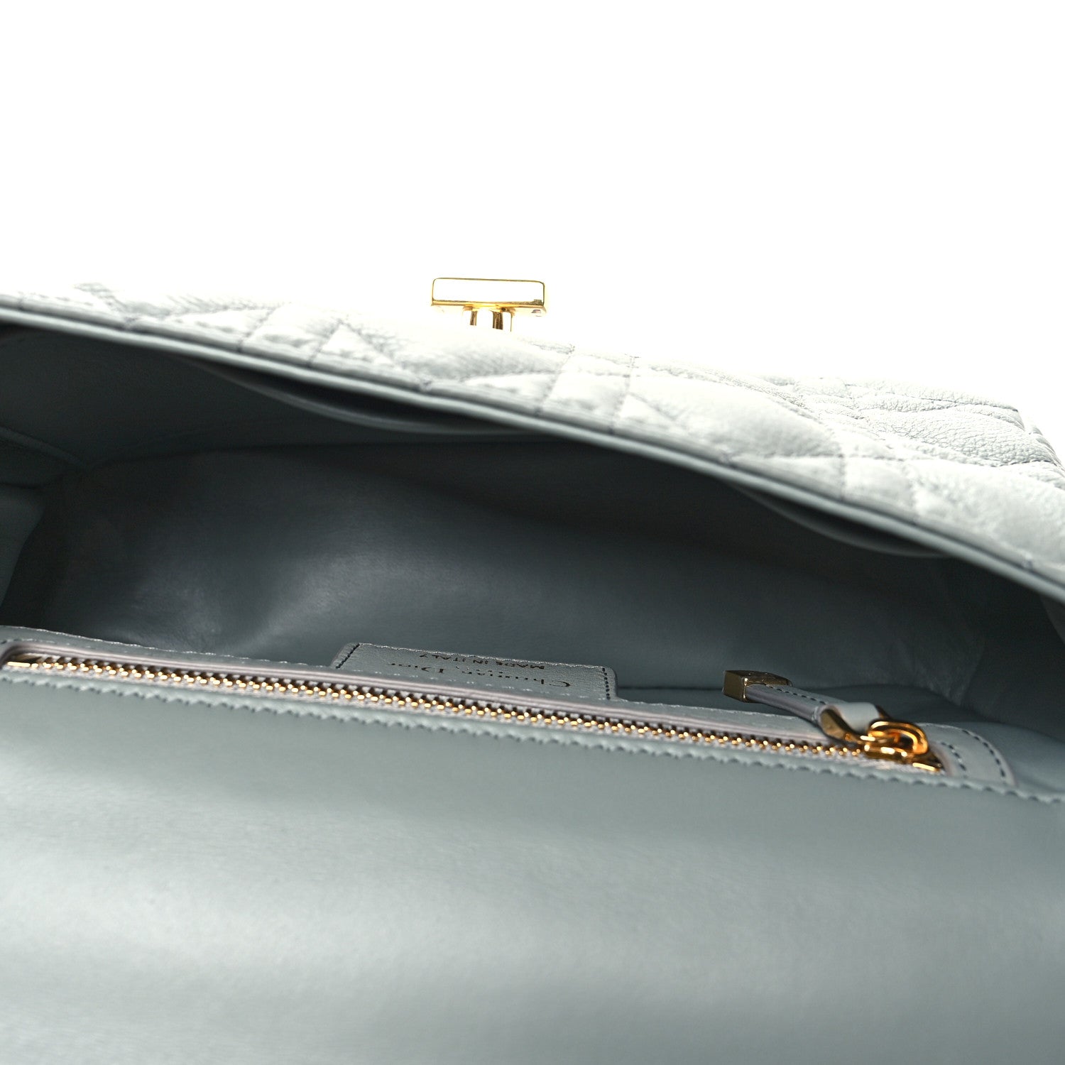 Christian Dior Calfskin Cannage Small Caro Bag Grey 5 of 10