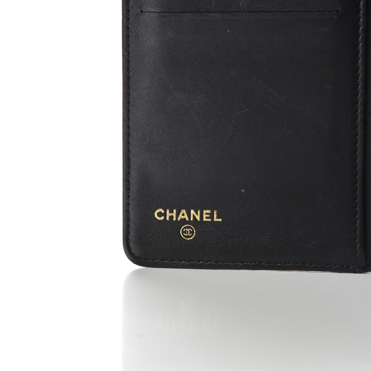 Chanel Lambskin Quilted Boy Yen Wallet Black 6 of 7