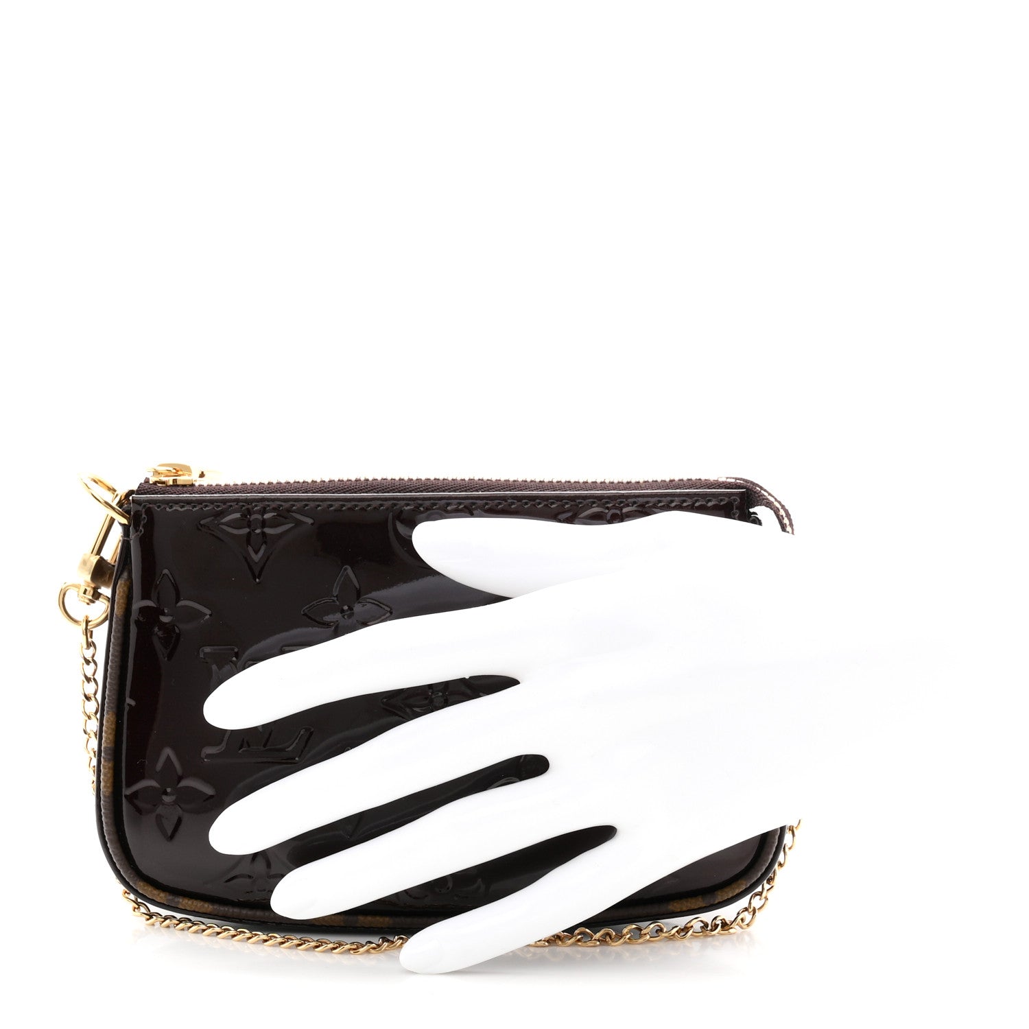 Louis Vuitton Vernis Monogram Mini Pochette Accessories Amarante 2 of 7