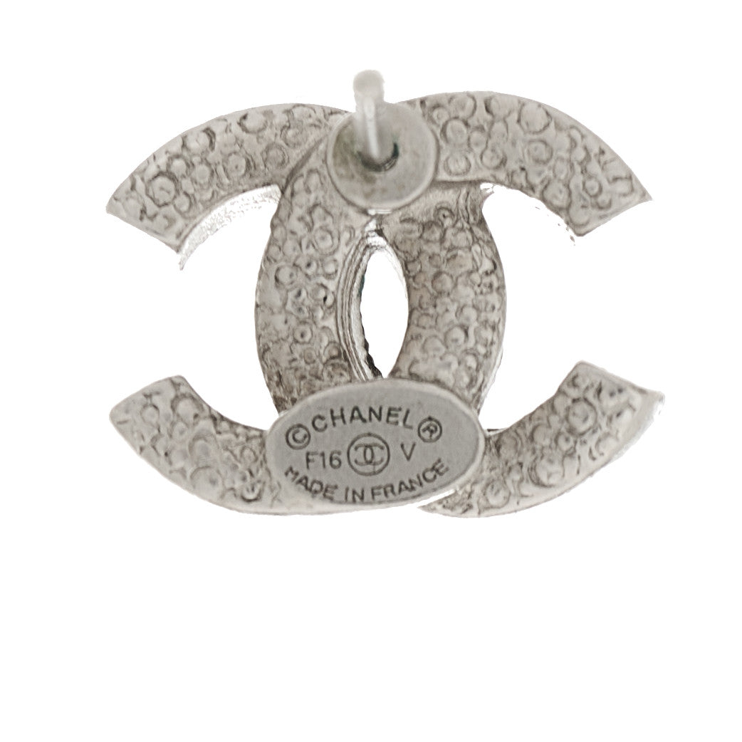Crystal CC Earrings Silver