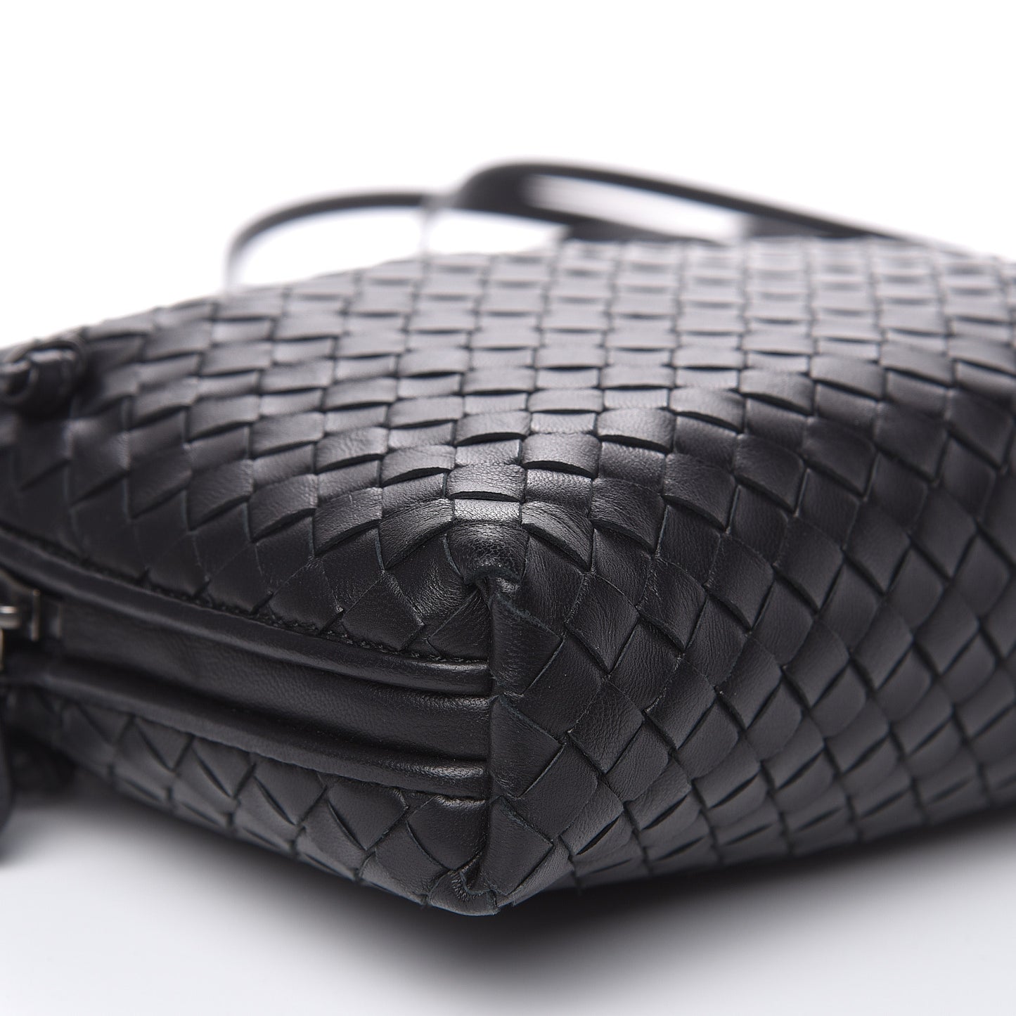 Nappa Intrecciato Pillow Crossbody Messenger Black