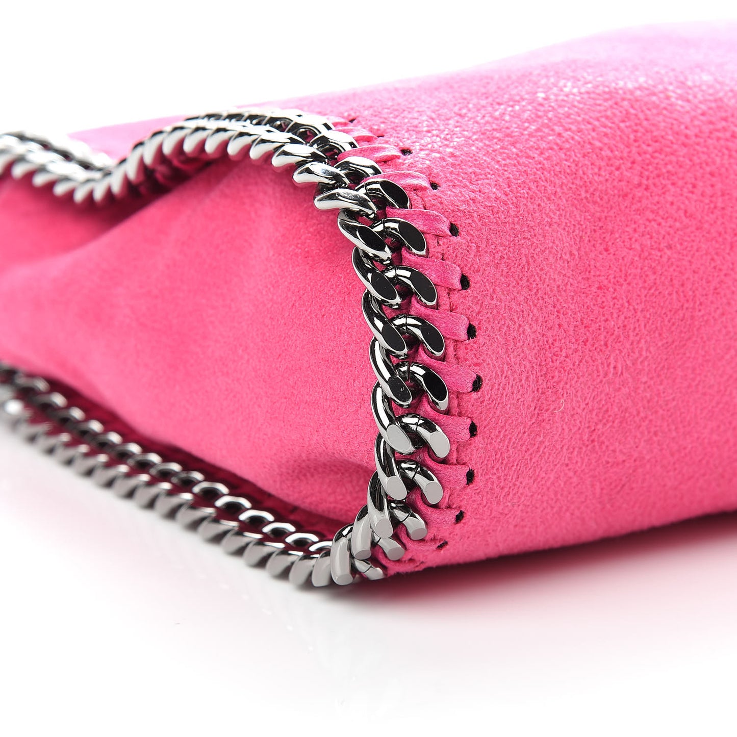 Shaggy Deer Mini Falabella Fold Over Tote Hot Pink
