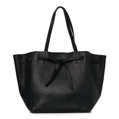 Celine Soft Grained Calfskin Small Belt Cabas Phantom Black 1 of 12
