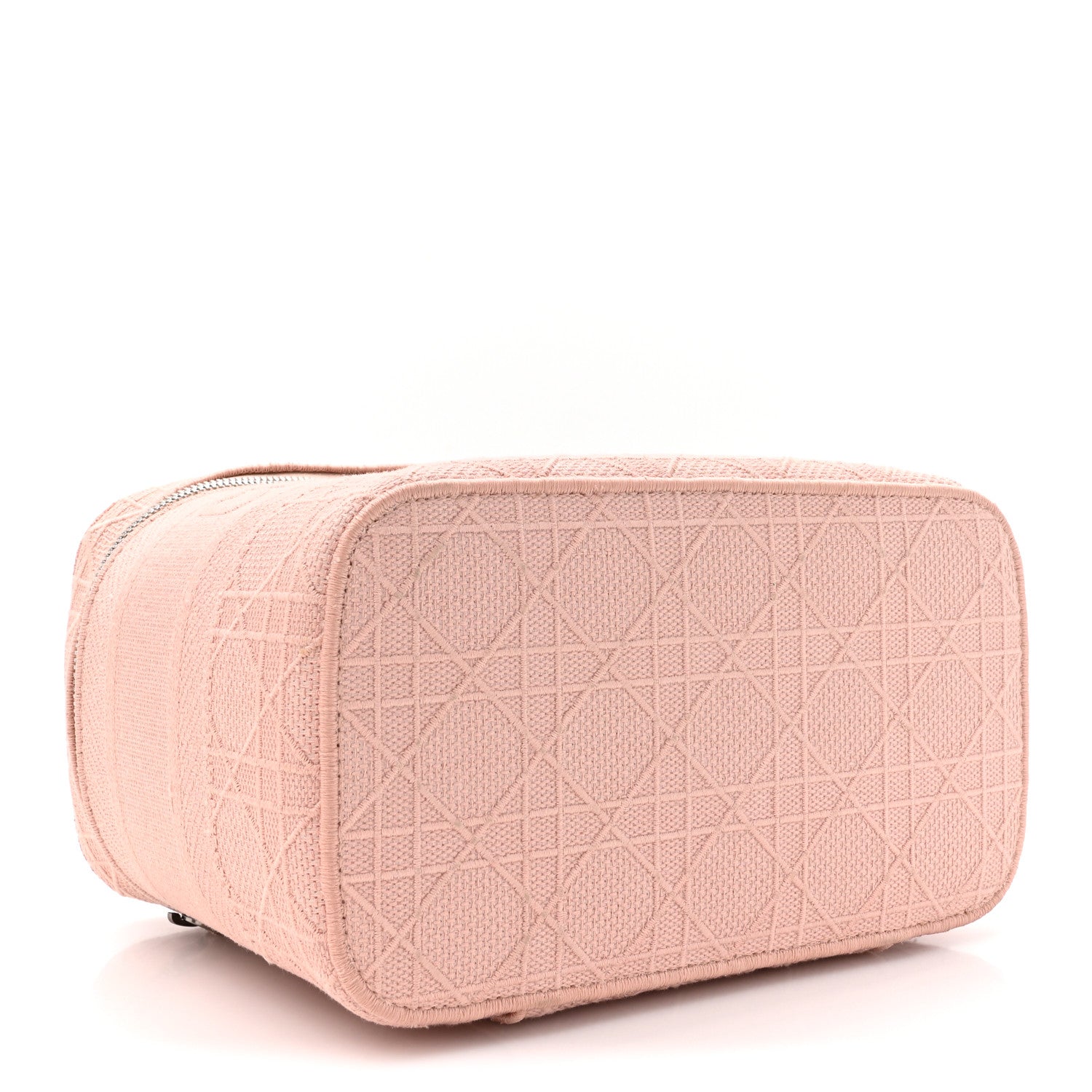 Christian Dior Canvas Embroidered Cannage Diortravel Vanity Case Bois de Rose 4 of 7