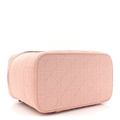 Christian Dior Canvas Embroidered Cannage Diortravel Vanity Case Bois de Rose 4 of 7