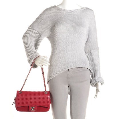 Chanel Perforated Lambskin Medium Easy Flap Red 2 of 8