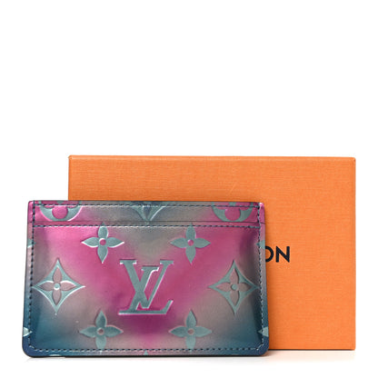 Louis Vuitton Metallic Vernis Degrade Card Holder Blue Pink 7 of 7