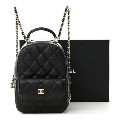 Chanel Caviar Quilted CC Mini Classic Backpack Black 11 of 11