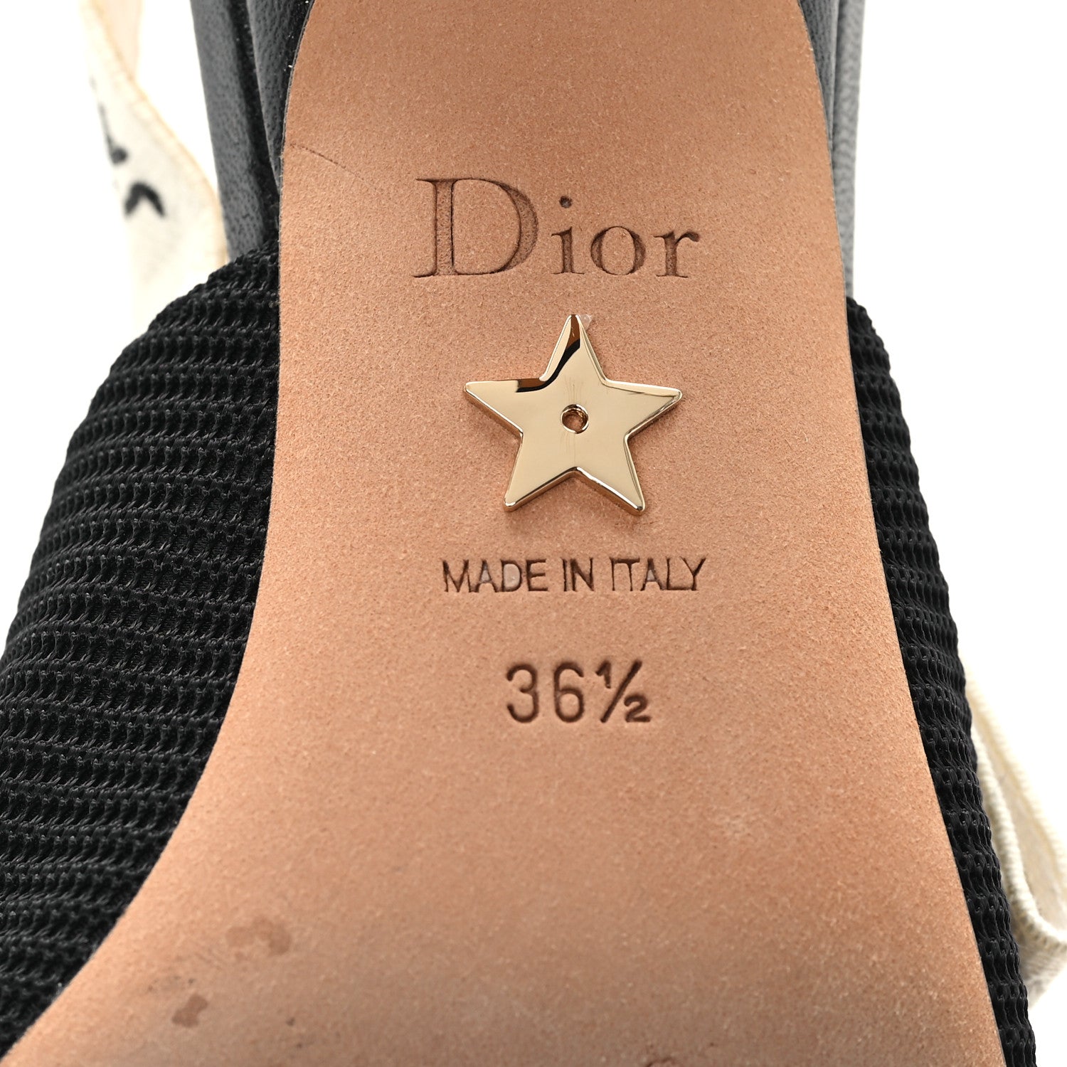 Christian Dior Technical Canvas Ribbon J Adior Slingback 65mm Pumps 36.5 Black 7 of 9