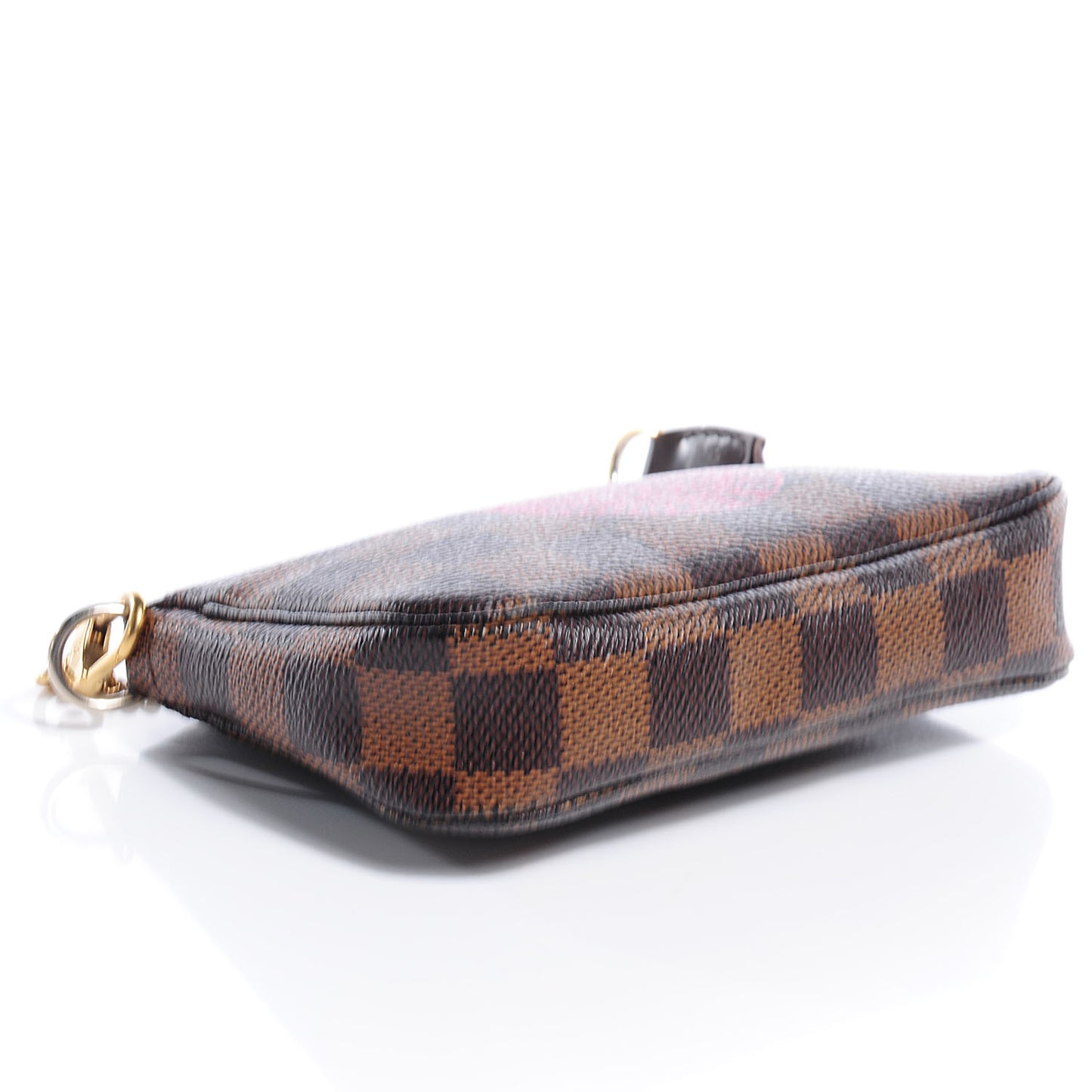 Damier Ebene Complice Trunks and Bags Mini Pochette Accessories Red