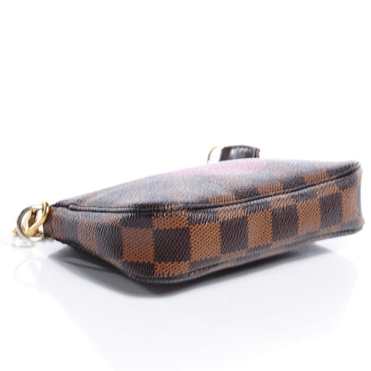 Louis Vuitton Damier Ebene Complice Trunks and Bags Mini Pochette Accessories Red 4 of 7