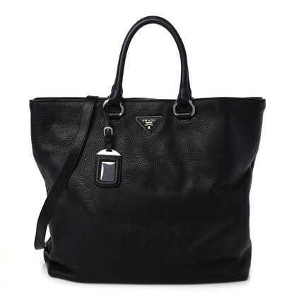 Prada Vitello Daino Tote Black 1 of 8