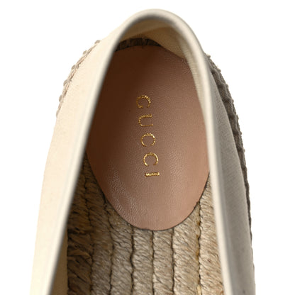 Gucci Canvas Logo Espadrilles 39.5 Greggio White 7 of 8