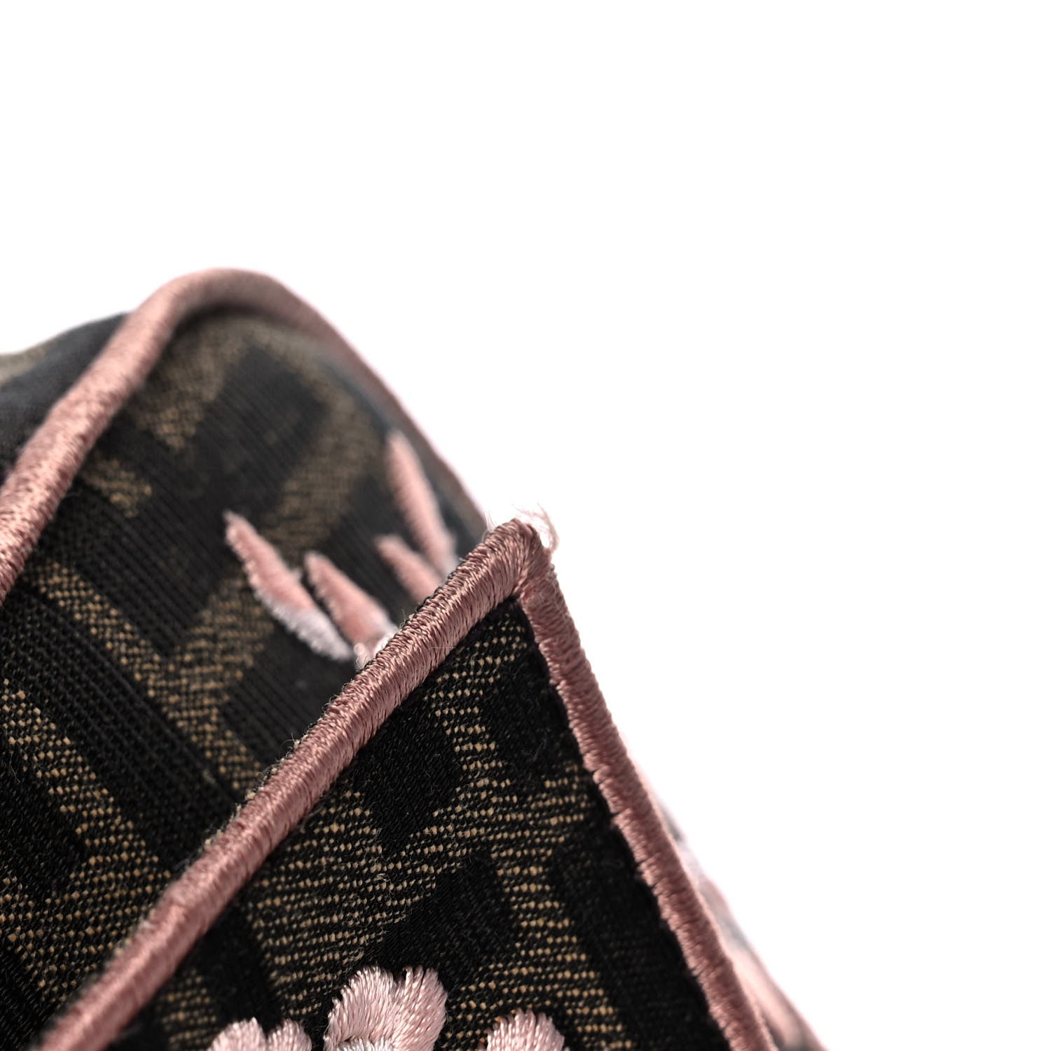 Fendi Fabric Jacquard FF 1974 Paisley Embroidered Baguette Tobacco Moro Rosa Quarzo Multicolor 13 of 13