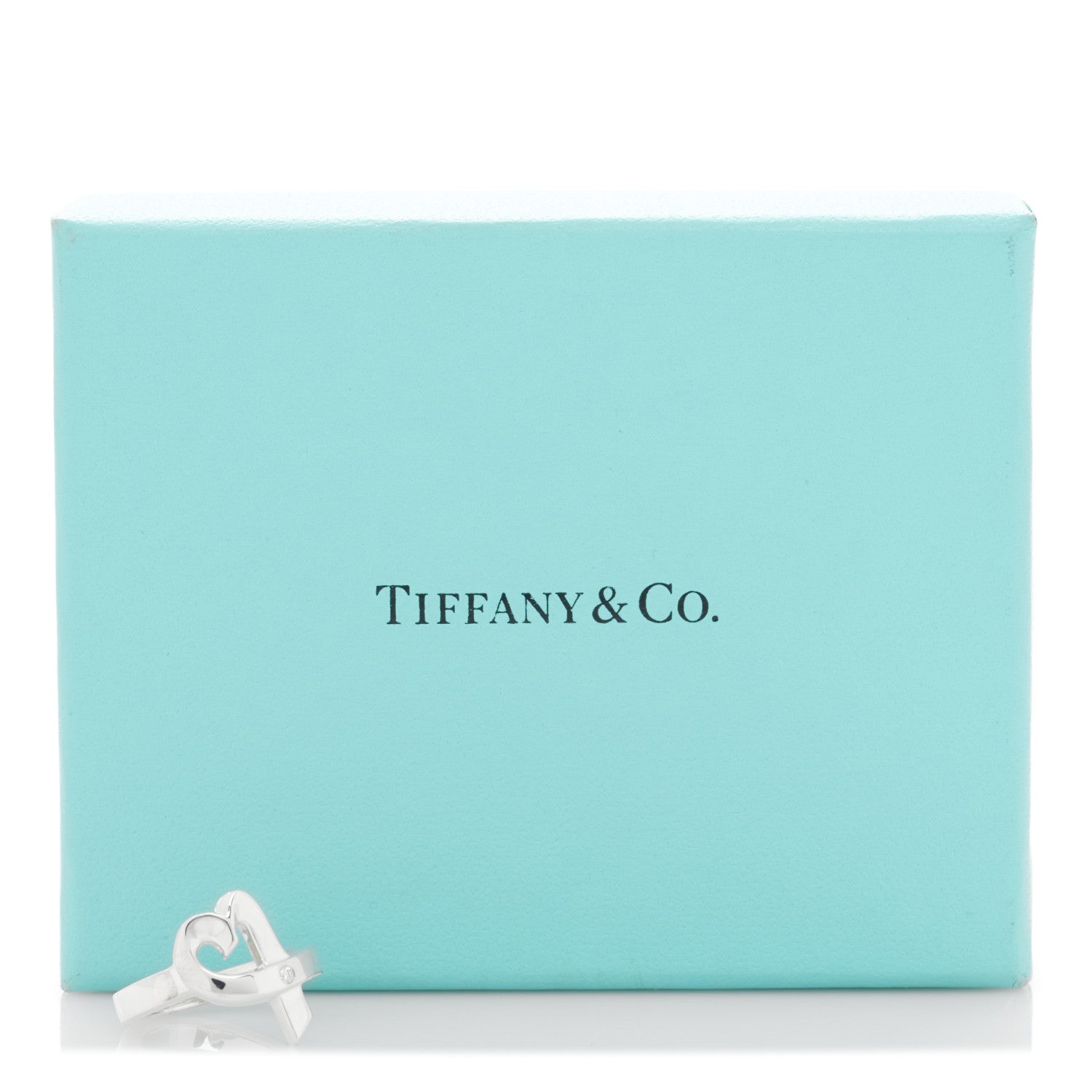 Tiffany Sterling Silver Diamond Paloma Picasso Loving Heart Ring 49 5 6 of 6