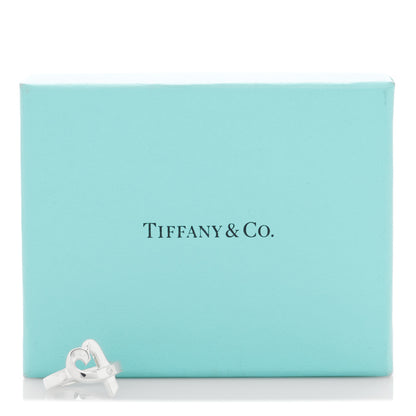 Tiffany Sterling Silver Diamond Paloma Picasso Loving Heart Ring 49 5 6 of 6