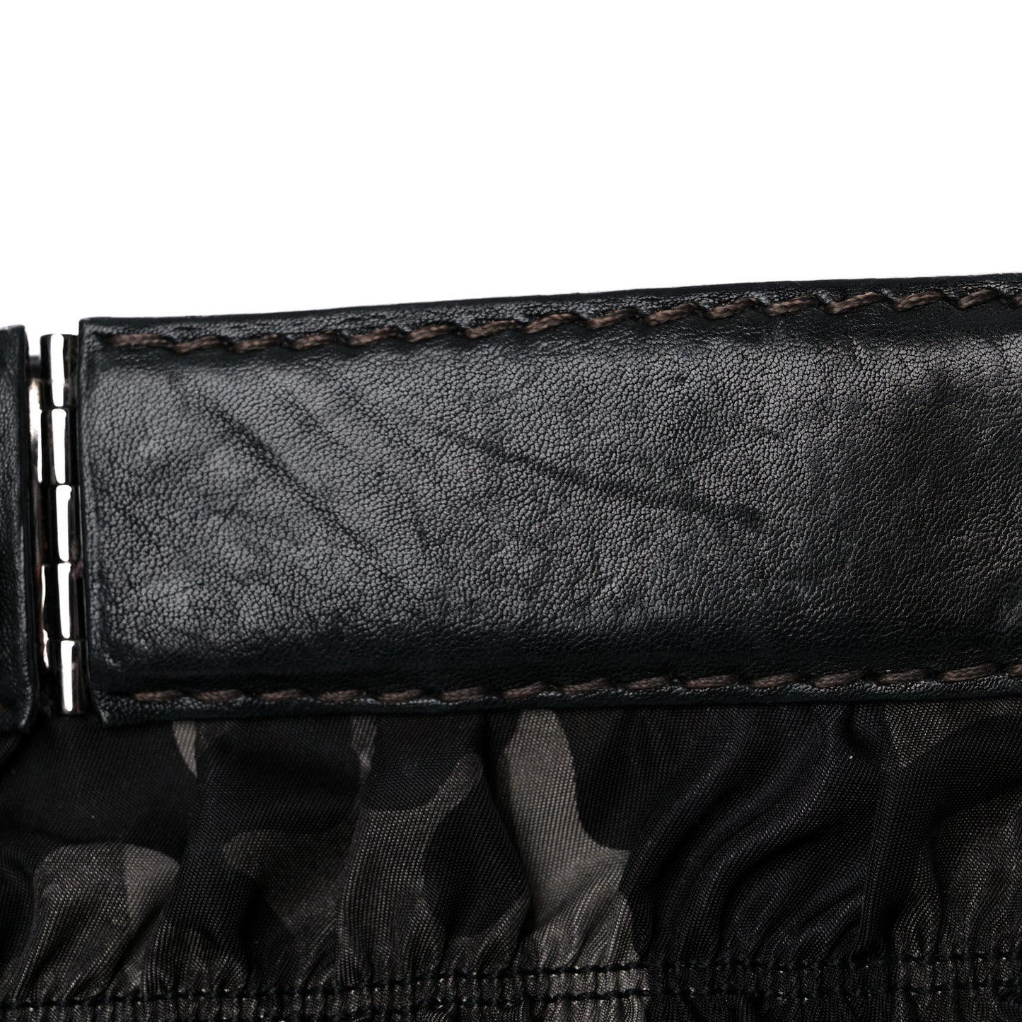 Tessuto Nylon Gaufre Camouflage Tote Fumo