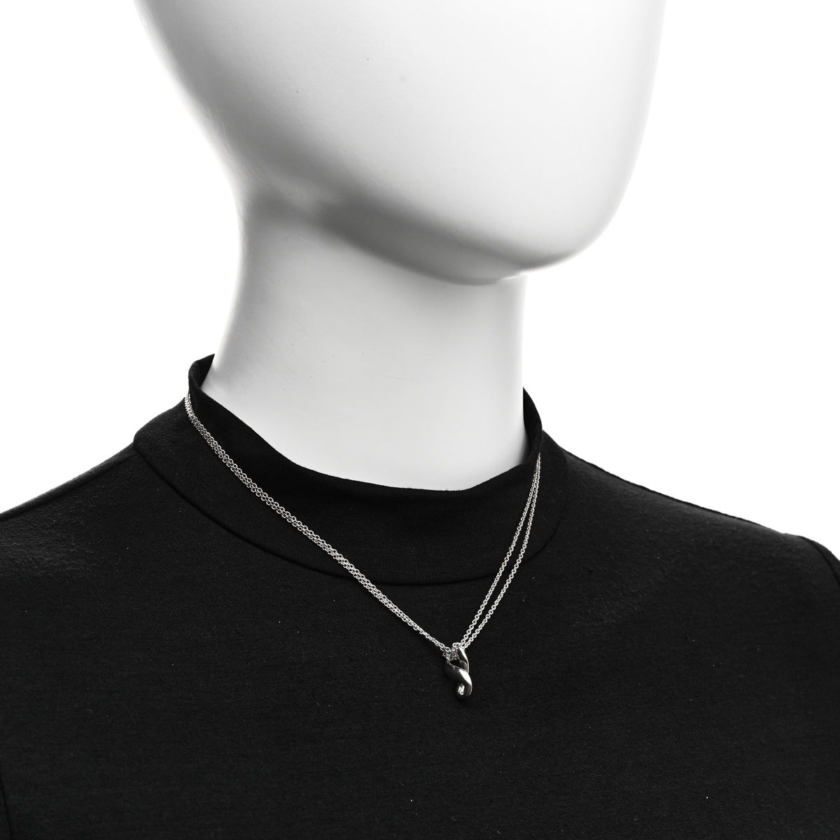 Sterling Silver Figure 8 Pendant Necklace