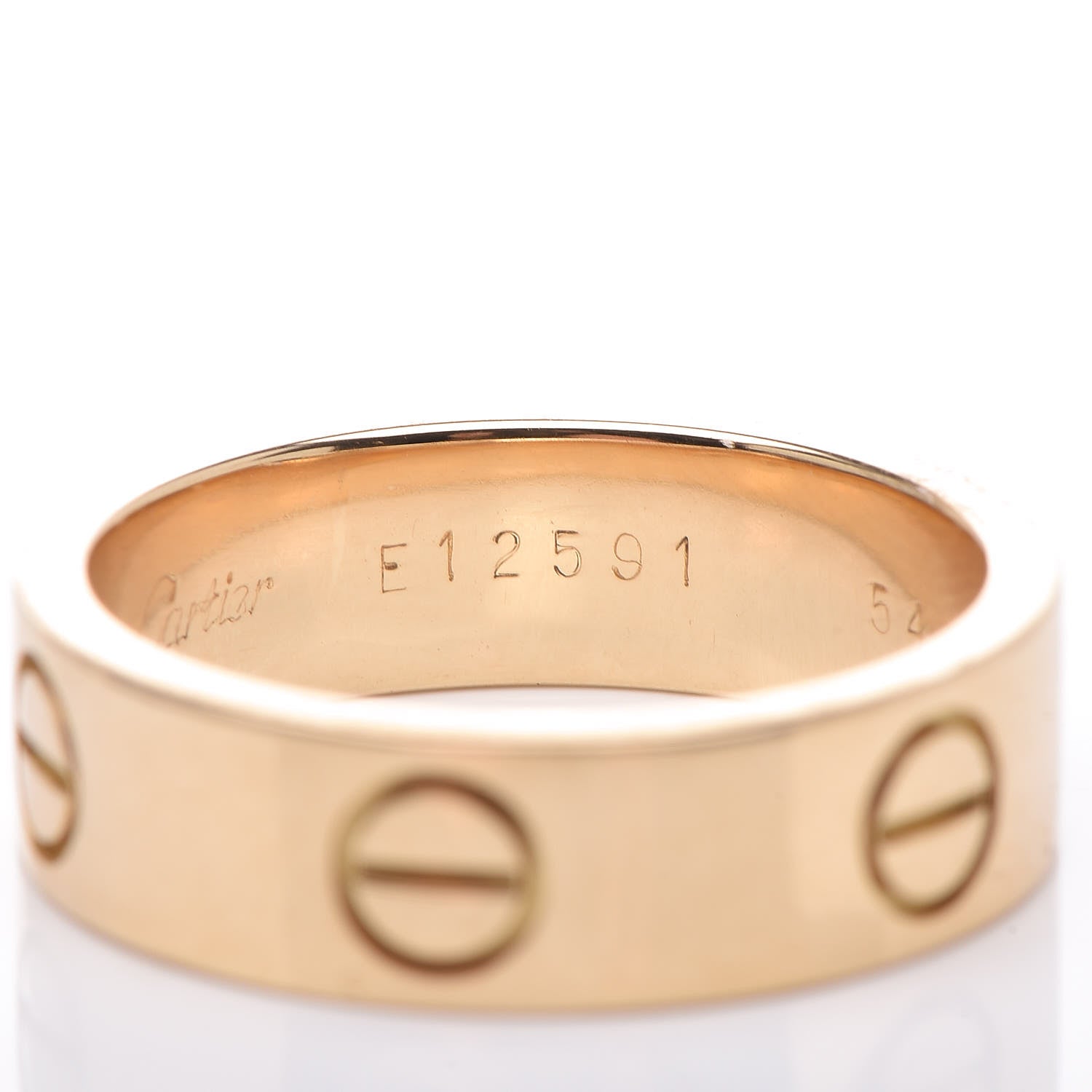 Cartier 18K Yellow Gold 5.5mm LOVE Ring 54 6.75 6 of 7