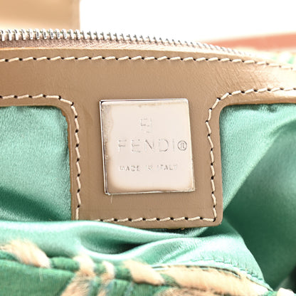 Fendi Calf Hair Print Baguette Beige Green 6 of 9