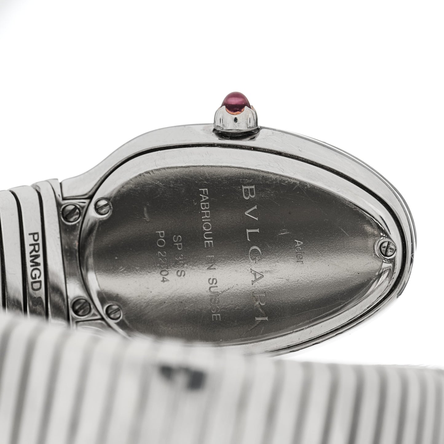 Stainless Steel 35mm Serpenti Tubogas Double Spiral Quartz Watch