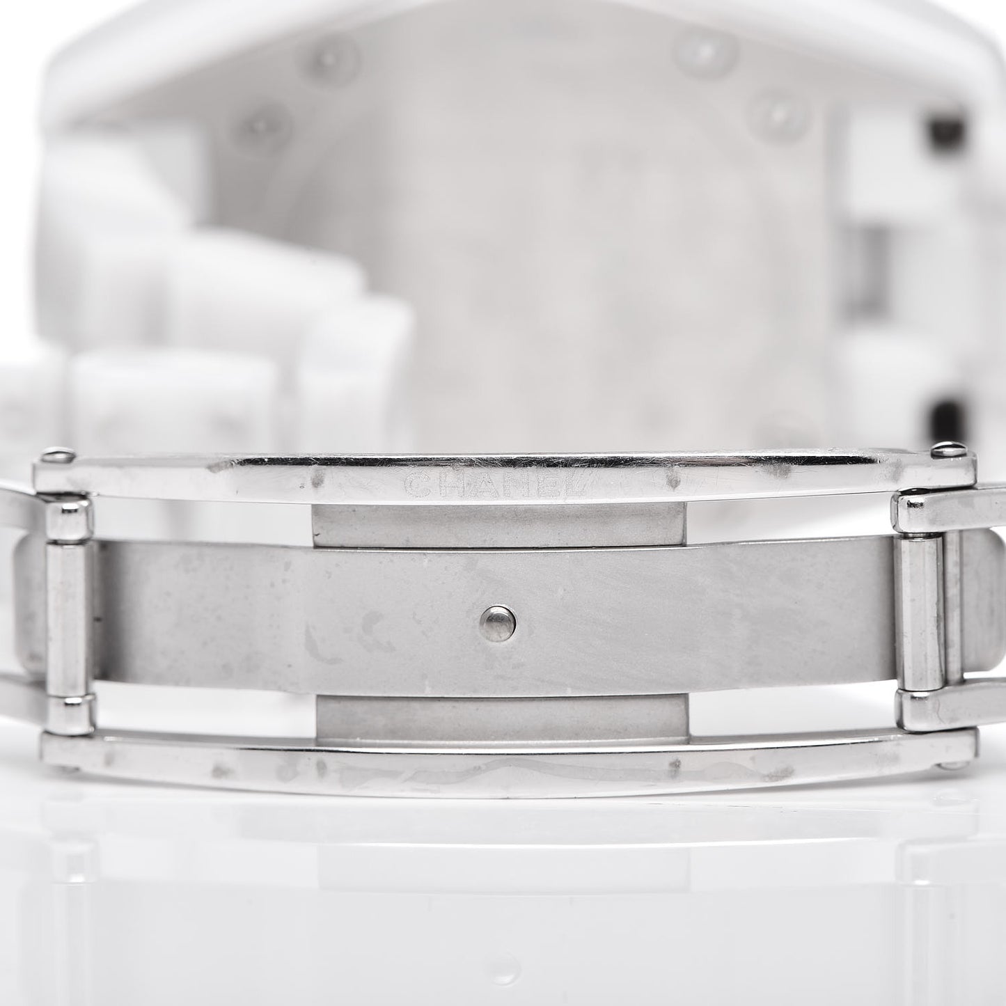 Stainless Steel Ceramic Diamond 33mm J12 Quartz Watch White