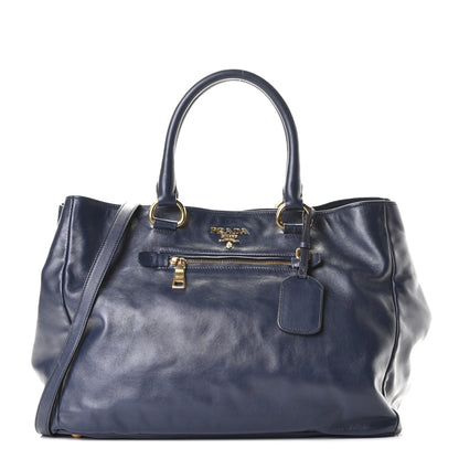 Prada Glace Calfskin Shopping Tote Baltico 1 of 6