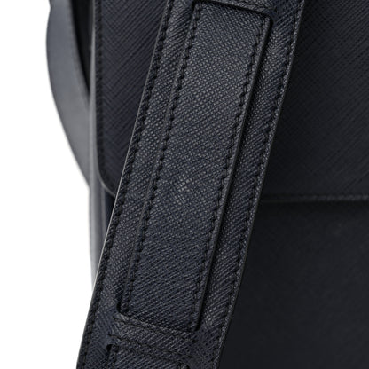 Prada Saffiano Messenger Satchel Bluette 10 of 12