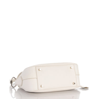 Prada Saffiano Lux Pushlock Flap Bag White 4 of 7