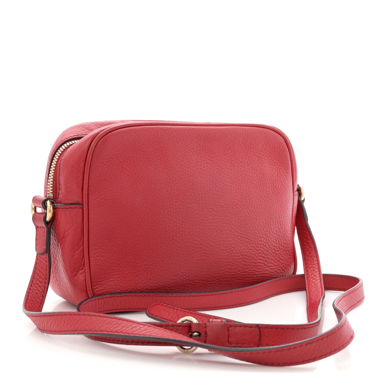 Gucci Pebbled Calfskin Small Soho Disco Bag Vibrant Red 3 of 14