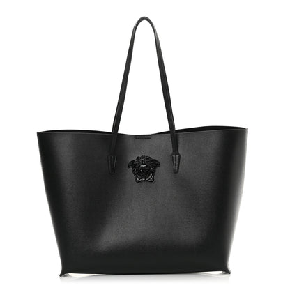 Versace Saffiano Palazzo Medusa Tote Black 3 of 11