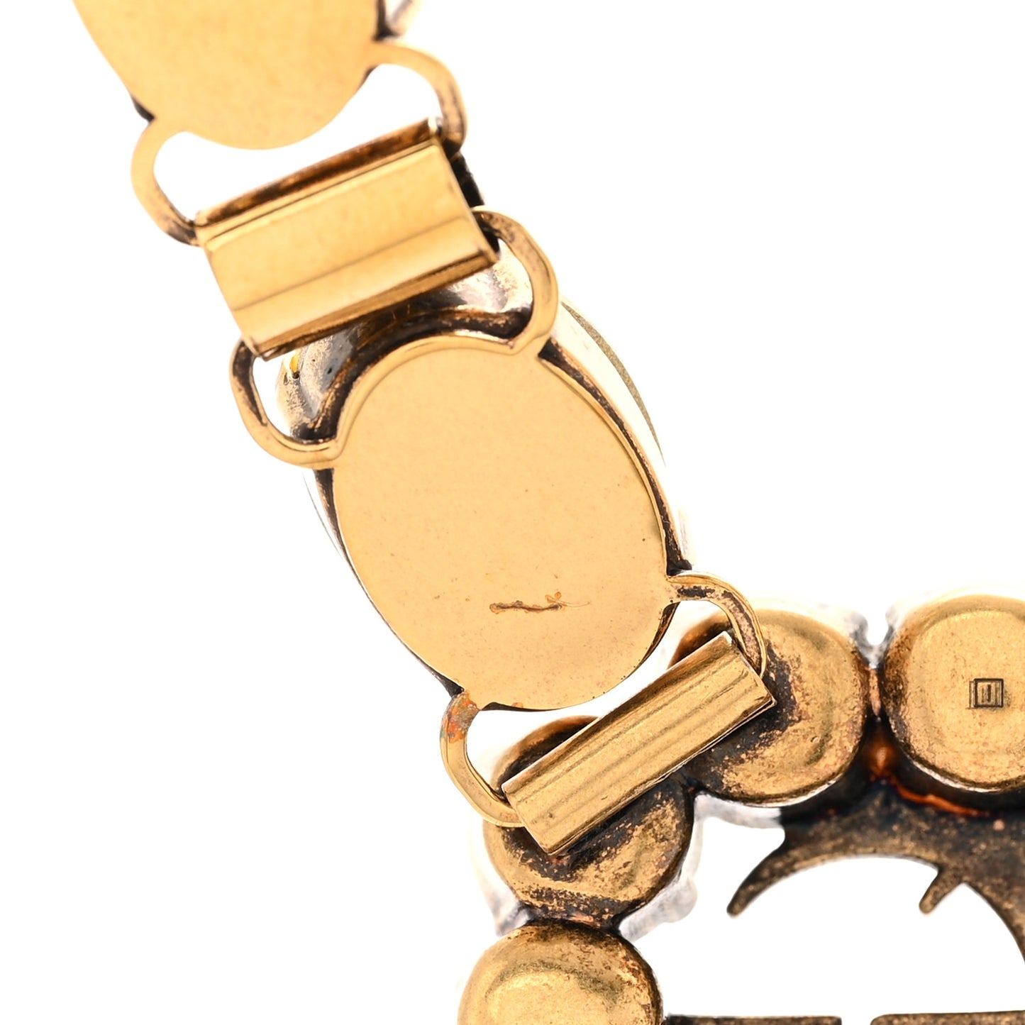 Metal Crystal GG Marmont Necklace Gold Yellow