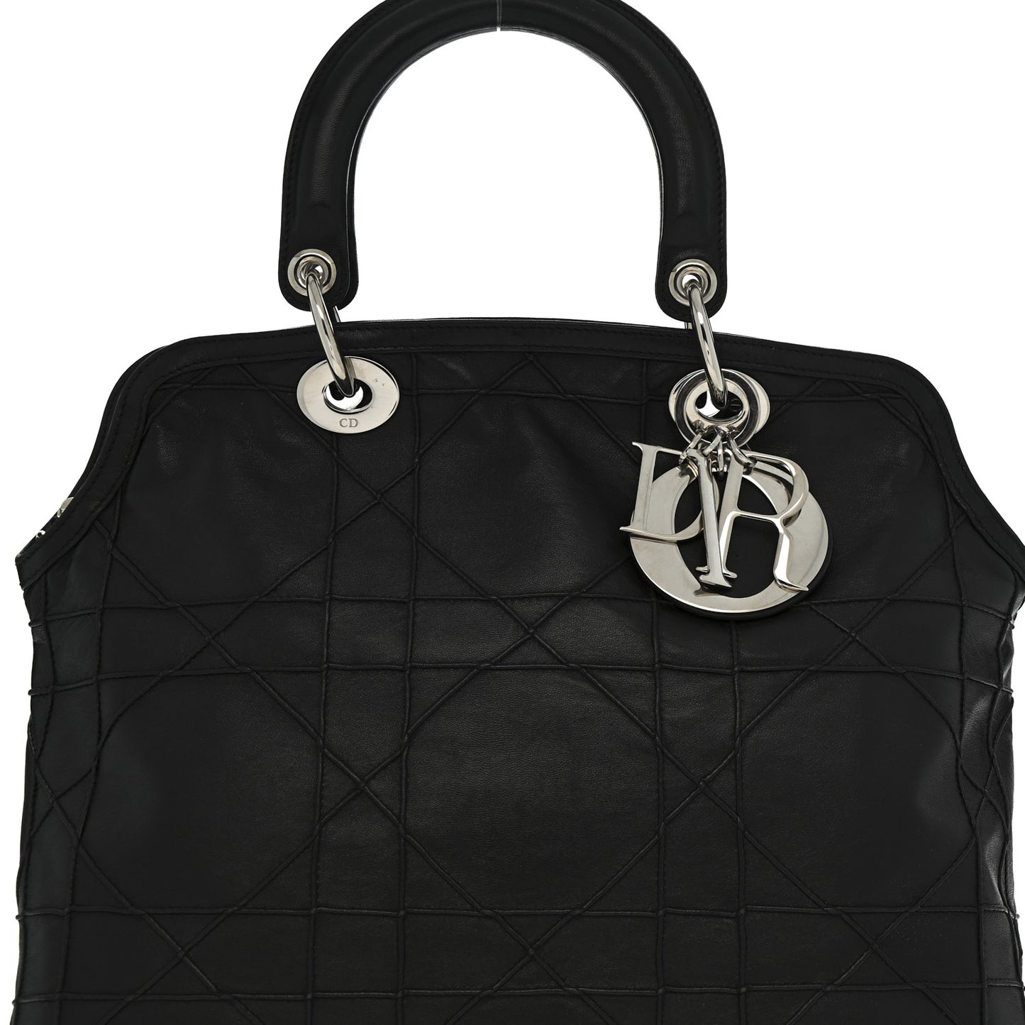 Lambskin Cannage Medium Granville Tote Black