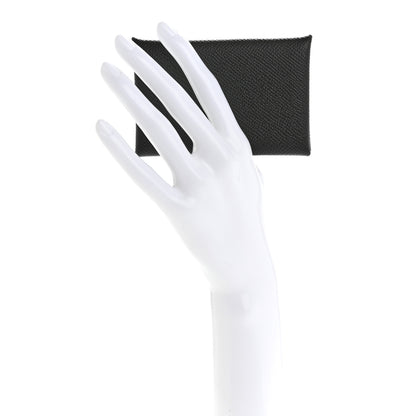 Hermes Epsom Calvi Card Case Black 2 of 8
