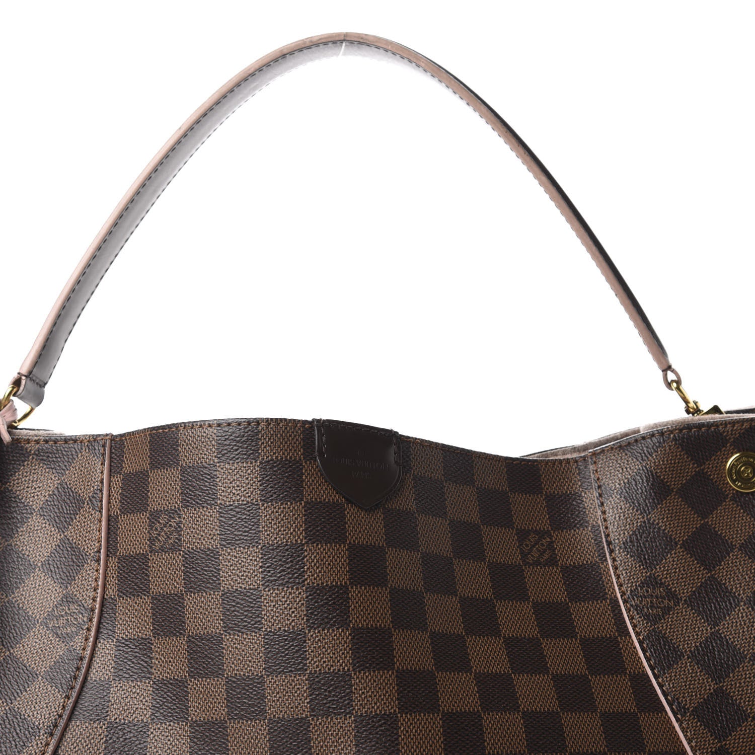 Louis Vuitton Damier Ebene Caissa Hobo Rose Ballerine 12 of 12