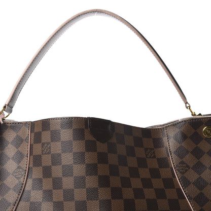 Louis Vuitton Damier Ebene Caissa Hobo Rose Ballerine 12 of 12