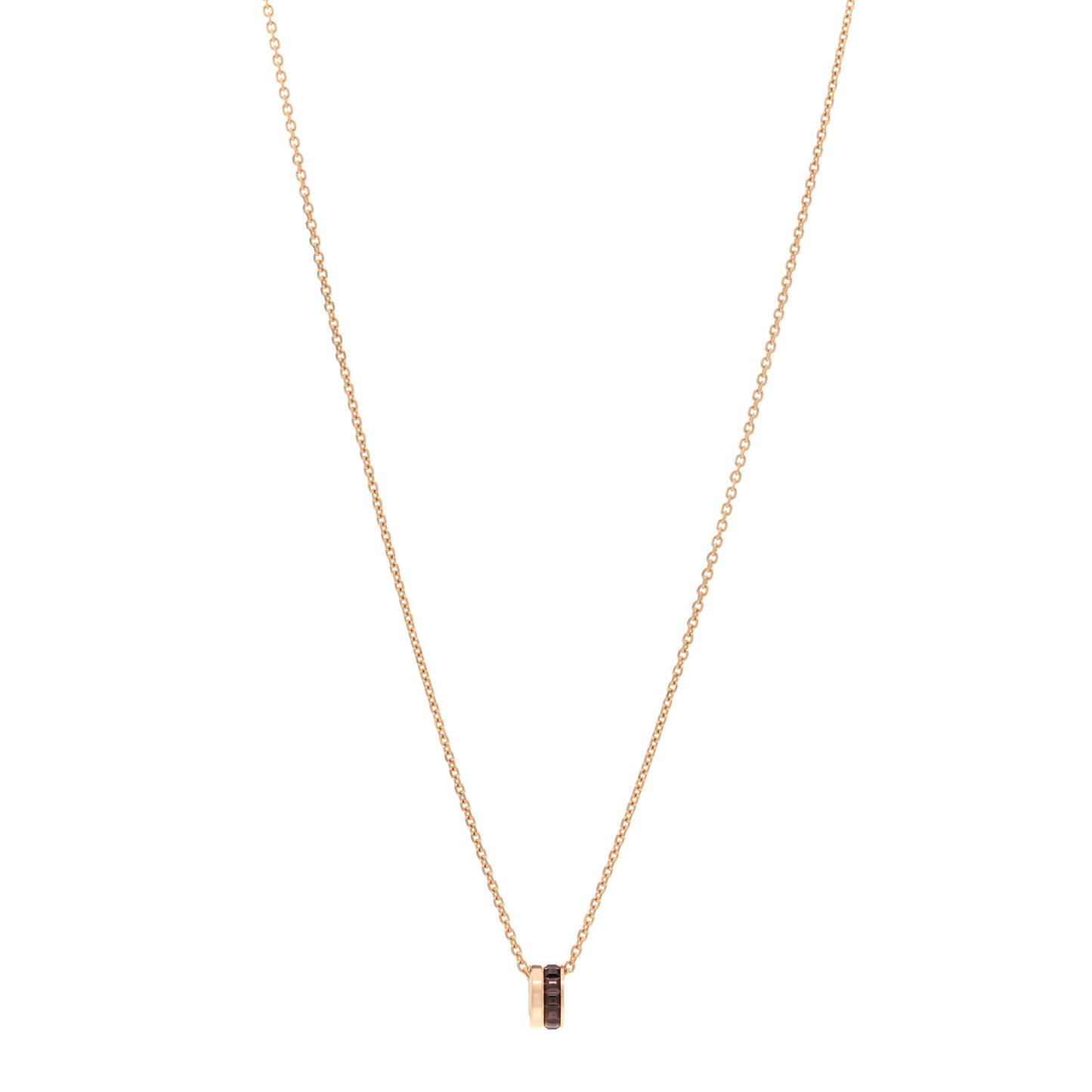 18K Rose Gold PVD Quatre Mini Ring Pendant Necklace