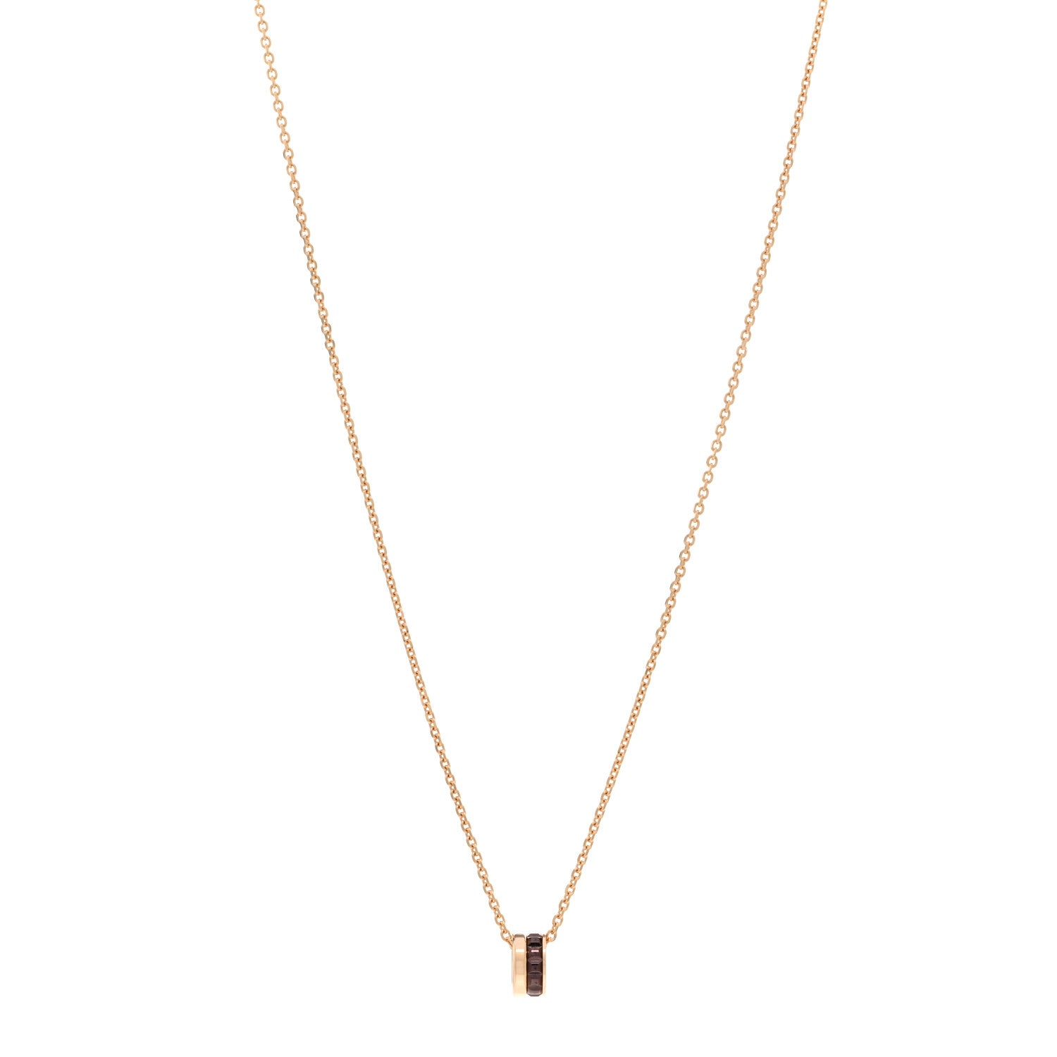 Boucheron 18K Rose Gold PVD Quatre Mini Ring Pendant Necklace 1 of 4