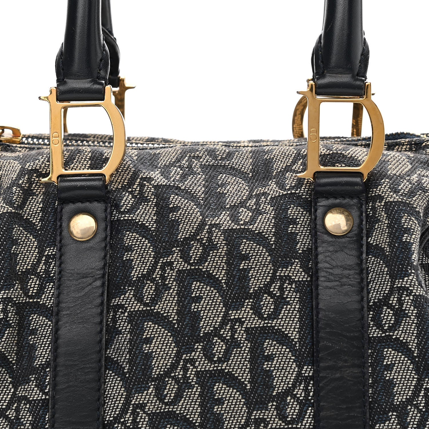 Christian Dior Monogram Boston Navy Blue 7 of 14