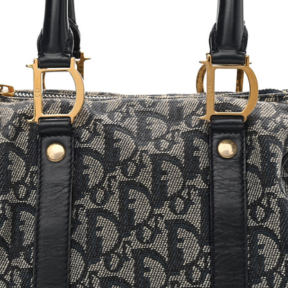Christian Dior Monogram Boston Navy Blue 7 of 14