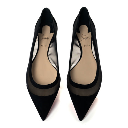 Christian Louboutin Veau Velours Rete Galativi Flats 41.5 Black 5 of 10