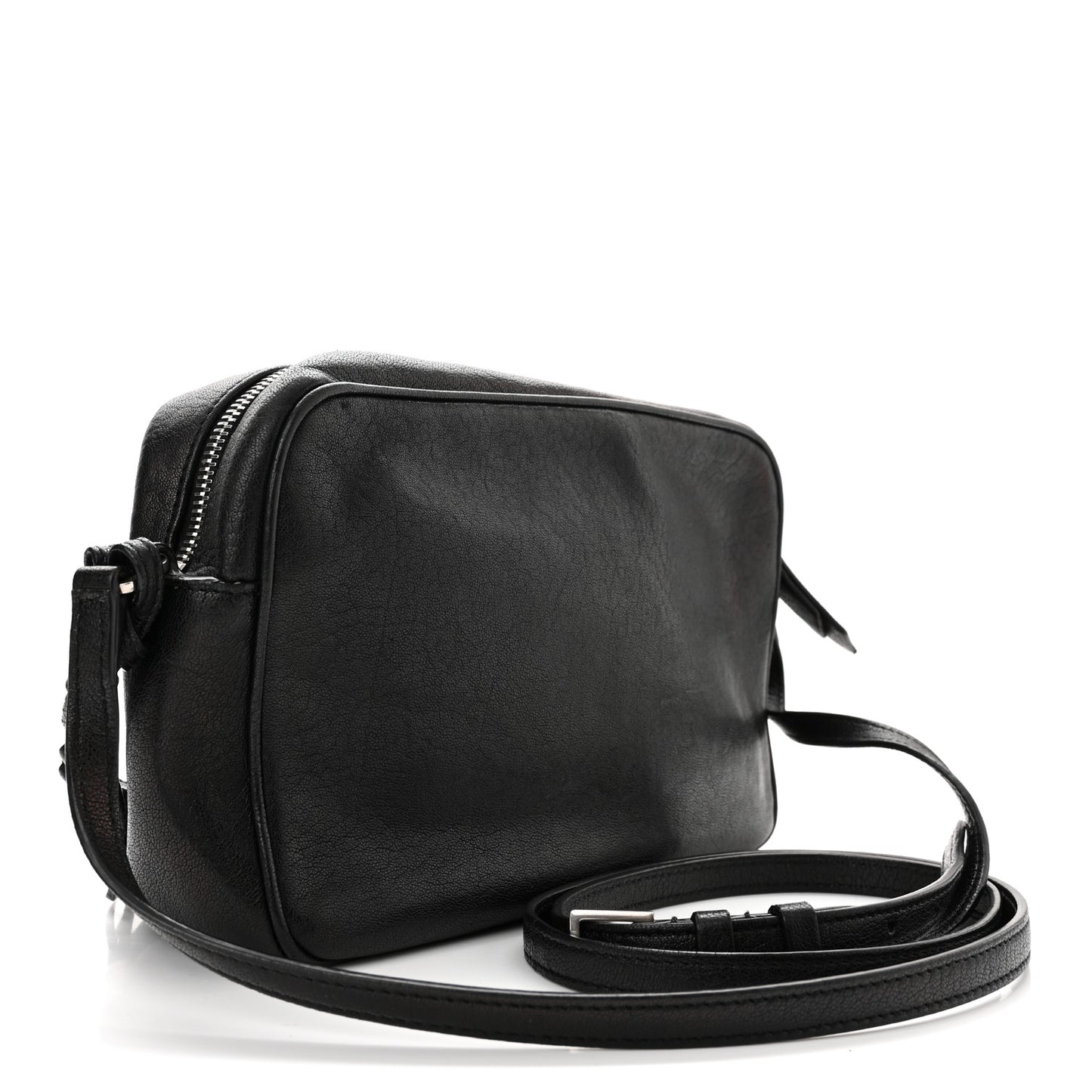Lambskin Monogram Embossed Small Lou Camera Bag Black