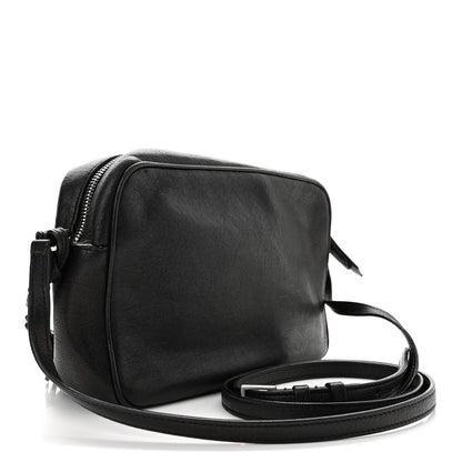 Saint Laurent Lambskin Monogram Embossed Small Lou Camera Bag Black 3 of 11