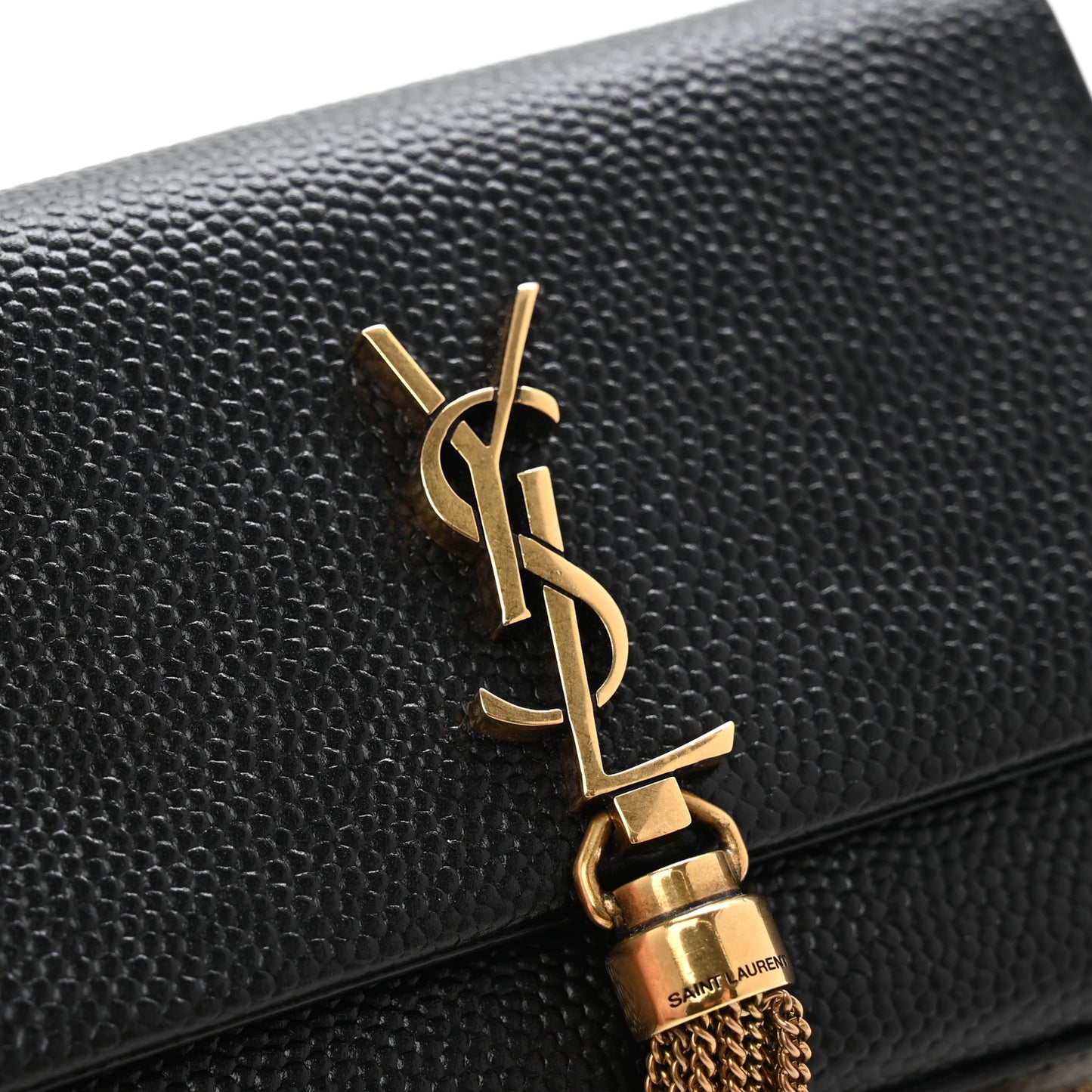 Grain De Poudre Micro Classic Monogram Kate Tassel Airpods Bag Black
