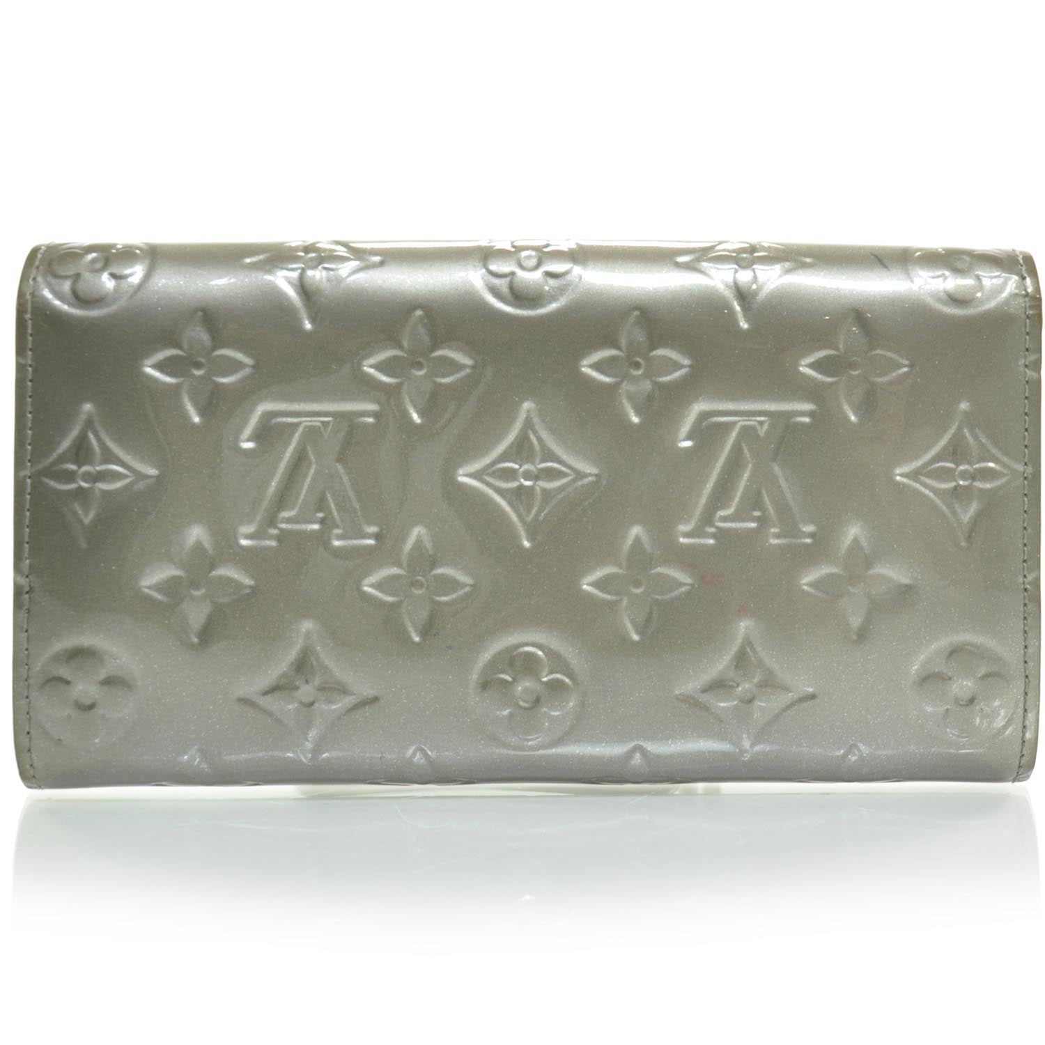 Louis Vuitton Vernis Sarah Wallet Gris Art Deco 2 of 6