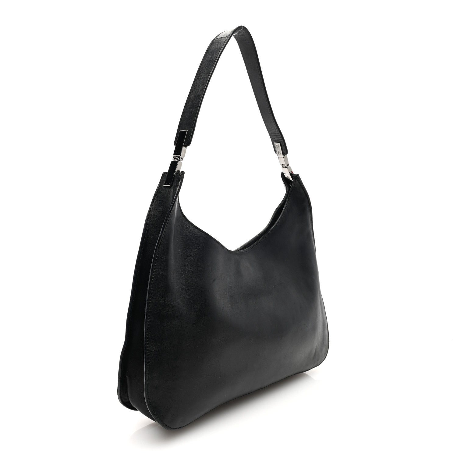 Gucci Calfskin Logo Hobo Bag Black 3 of 13