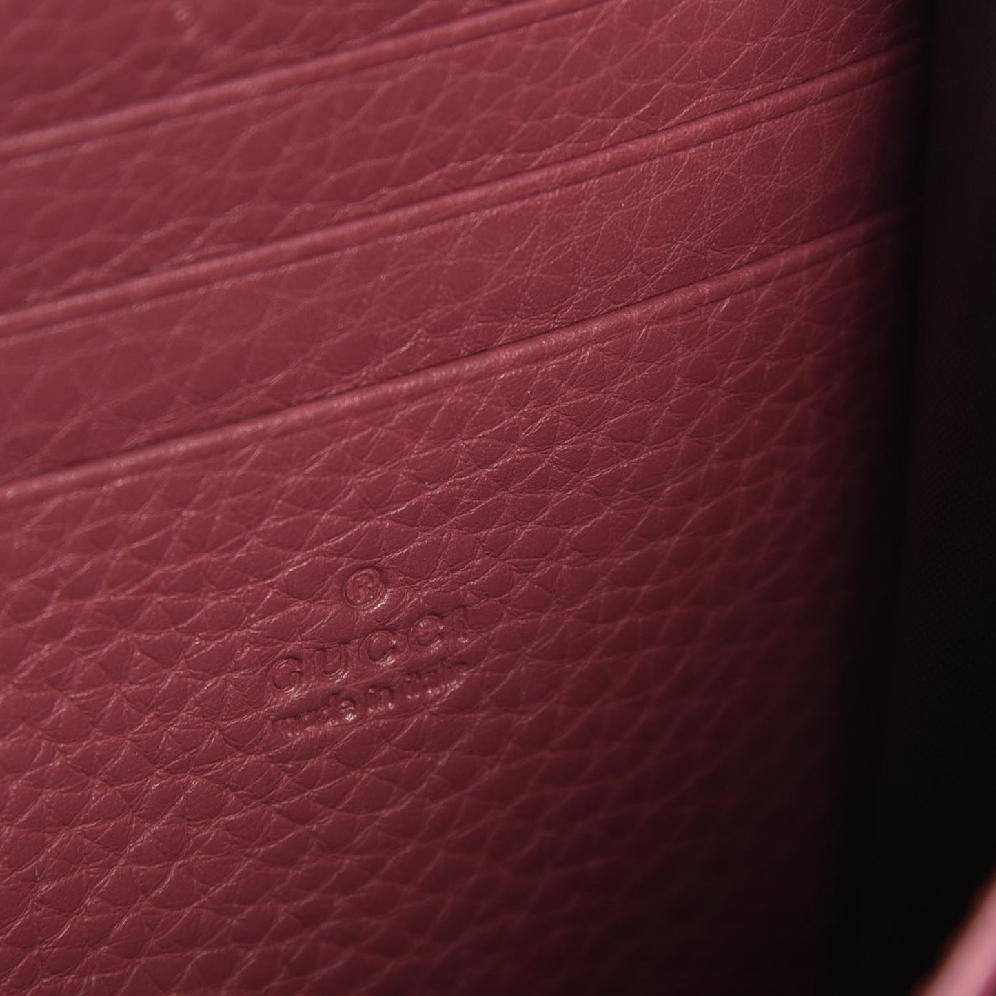 Cellarius Calfskin GG Marmont Chain Wallet Dry Rose