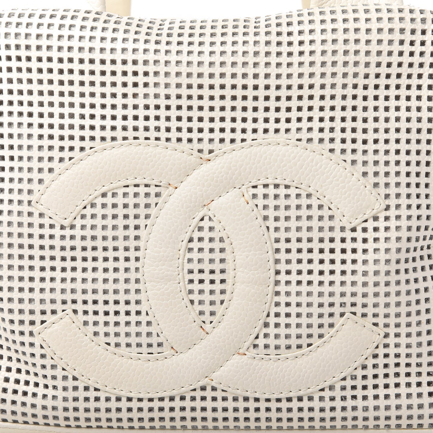 Caviar Perforated Bowler White