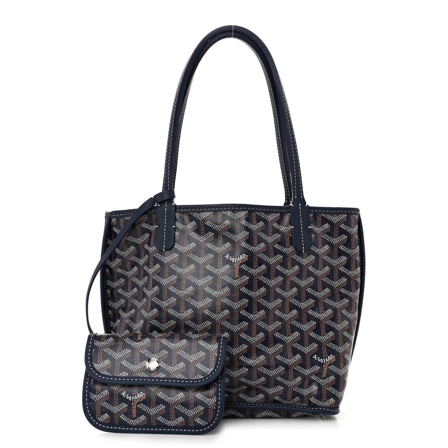 Goyardine Reversible Mini Anjou Navy