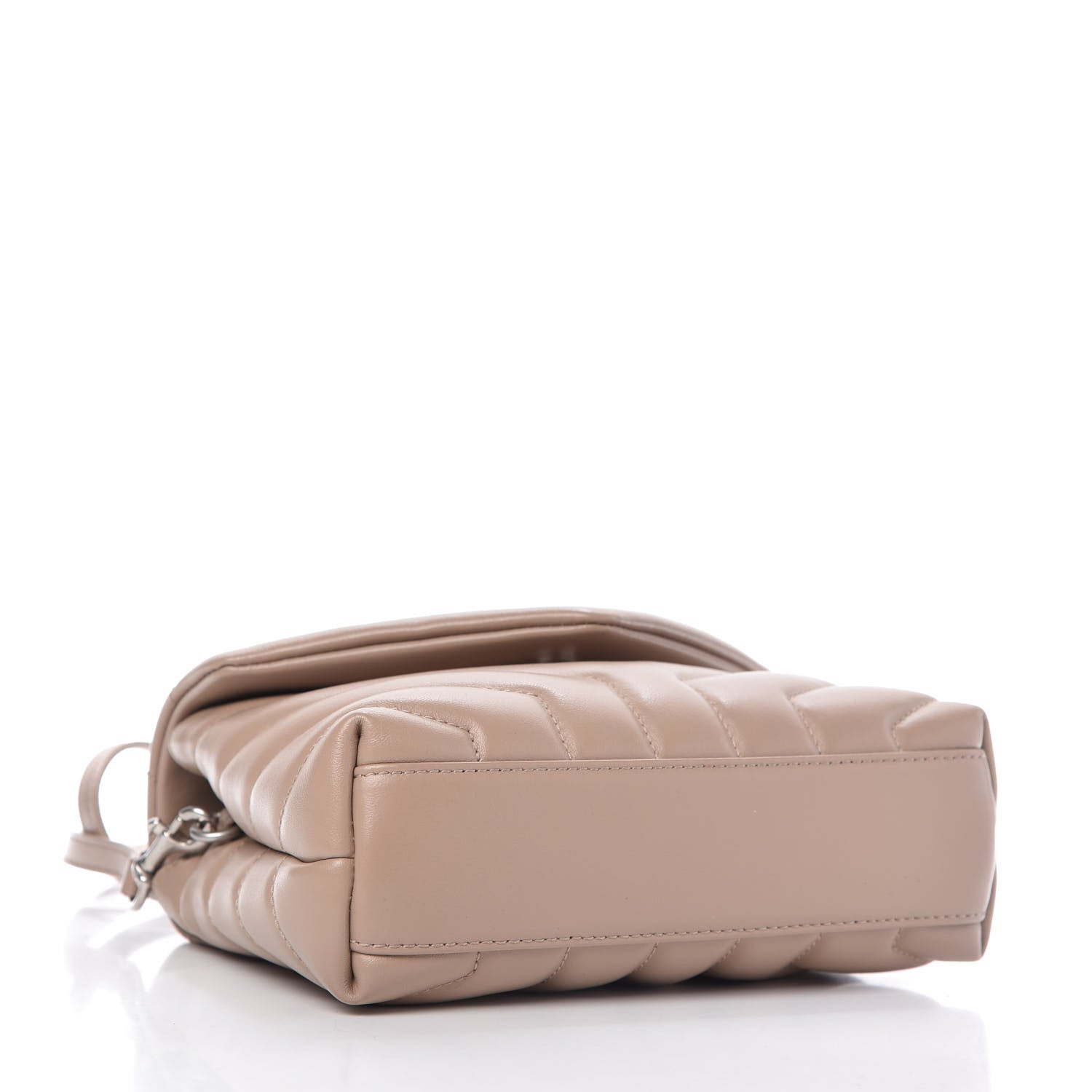 Saint Laurent Calfskin Y Quilted Monogram Toy Loulou Crossbody Bag Light Natural 4 of 10